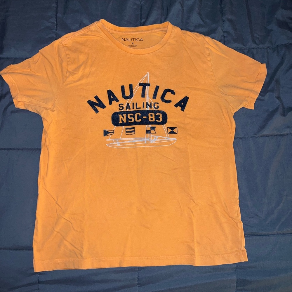 Nautica Men's Orange Sailing Tee